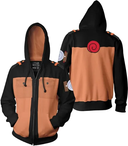 Ripple Junction Naruto Shippuden - Sudadera con capucha para hombre, estilo militar