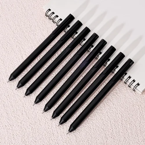 Vista 7 de BAYTORY 6Pcs Gel Ink Pens, Quick Dry Black Ink Pen Fine Point Black 0.5mm Smooth Writing for School Supplies Journaling Notetaking Stationery