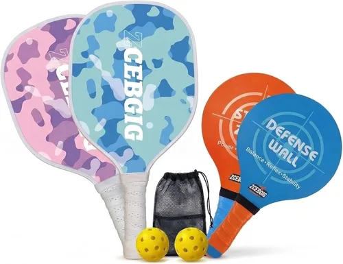 Vista 9 de Portable Pickleball Net – Regulation Size Outdoor & Indoor Paddle Game Set with Ball Catch Net & Removable Target – Heavy Duty Steel Frame, Carry