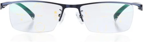 Vista 3 de Sun Gafas de lectura fotocrómicas Hombres visión ajustable Con dioptría multifocal Gafas progresivas (azul, SPH 0 ADD+300)