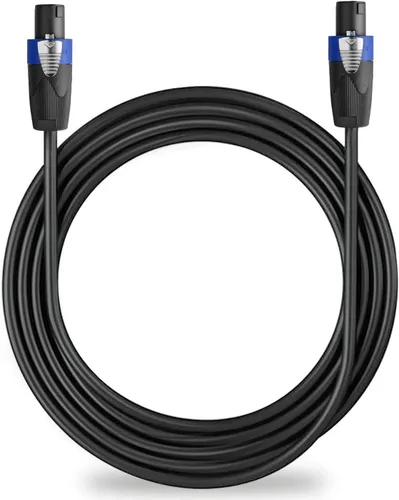 Vista 4 de Cable de altavoz a Speakon Pro de 6 pies 12 AWG – Cable de altavoz de calibre 12 resistente de 6 pies con bloqueo giratorio para amplificador