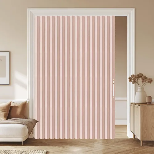 Vista 26 de AJAZZ Cortinas 100% Opacas para Puertas Corredizas de Entrada, Puertas de Acordeón para Entrada, Cortina Magnética para Puerta de Dormitorio Sala