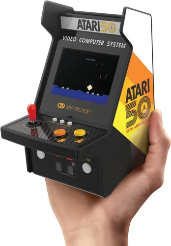 My Arcade Atari Micro Player Pro: 100 Arcade Classics Games, 6.75" Portable Mini Arcade Machine, Retro Gaming Consoles