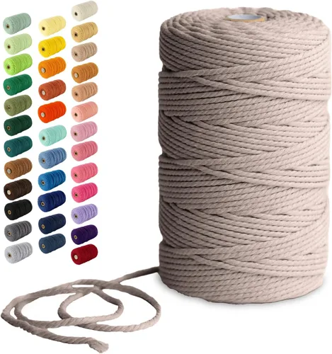 Vista 32 de Nook Theory Hilo de macramé de 3mm 109 yardas - Cuerda de macramé suave de 4mm, 5mm perfecta para nudos - Suministros de macramé para colgadores