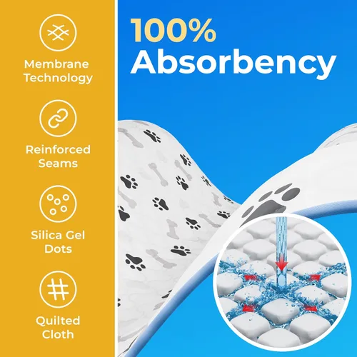 Vista 5 de GREEN LIFESTYLE Almohadillas lavables para orina para perros – Almohadillas impermeables reutilizables para cachorros con respaldo antideslizante