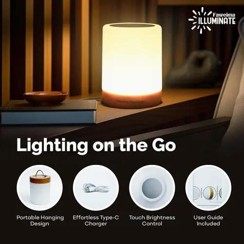 Vista 6 de Recarga Glow Night Light Touch Lamp Baby Night Lights para guardería