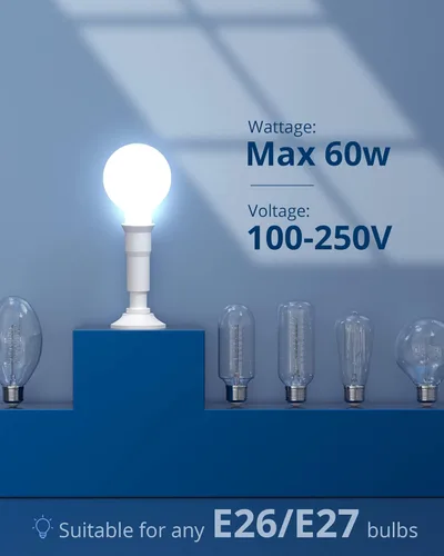 Vista 5 de JACKYLED Extensor de enchufe de luz E26 extensible de 4 niveles, extensión de 3.1-4.3 pulgadas8-11cm, adaptador de bombilla E26E27, extensión