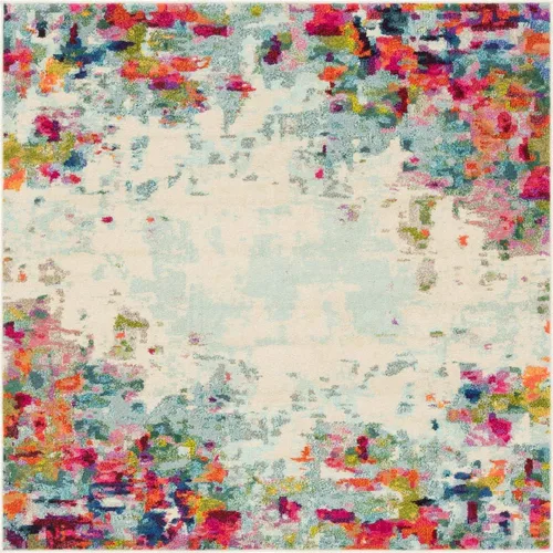 Vista 16 de Tapete Unique Loom colección Jardin para múltiples áreas, abstracta, vibrante, Polipropileno, Multicolor / naranja