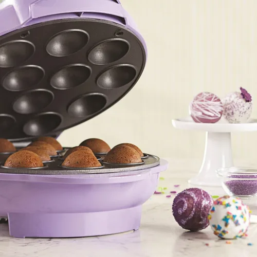 Vista 3 de Brentwood ts-254 electrodoméstico para hacer piruletas de torta, color morado, Púrpura