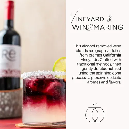 Vista 5 de Sutter Home FRE - Paquete de vino tinto sin alcohol con mezcla de alcohol, paquete de 4 (25.4 onzas líquidas cada uno) con tarjetas y guía de cata