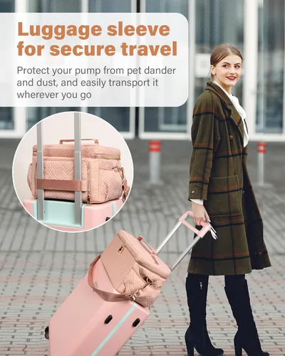 Vista 7 de Bolsa de almacenamiento para bomba de leche compatible con Spectra S1 S2 Gold, funda de transporte para extractor de leche, bolsa de mano EliteMom