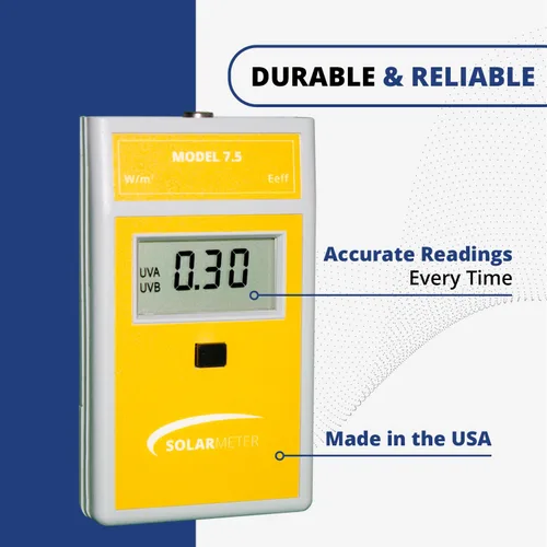 Vista 6 de Solarmeter Medidor UV eficaz de eritema modelo 7.5, radiómetro UV digital, ideal para la prevención de quemaduras solares, pruebas de gafas