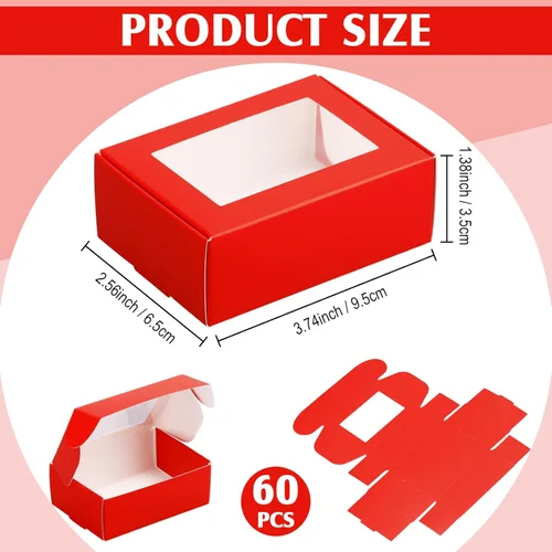 Vista 112 de Zonon 30 piezas de cajas de jabón para embalaje casero, mini cajas de regalo de papel kraft con ventana para panadería, caramelos, fabricación