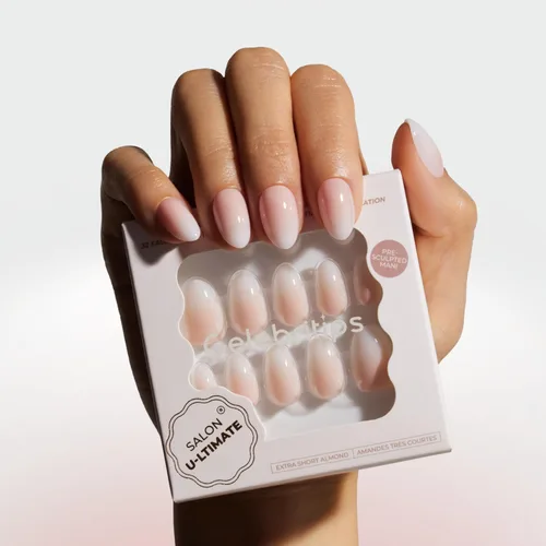 Vista 14 de Celebritips Uñas postizas a presión - Salon U-ltimate™ Bailarina, Uñas de almendra extra cortas, reutilizables 16 tamaños - Kit de 32 uñas