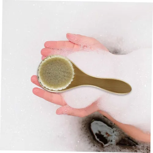 Vista 3 de Juego de peine de masaje infantil Cepillo de pelo recién nacido Cepillo de pelo de madera Peine para tapa de cuna