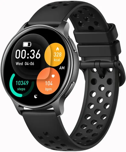 Yihou Reloj inteligente militar con GPS/brújula/altímetro con linterna 100+ modos deportivos Bluetooth llamada para hombres 1.32 '' Amoled para Negro