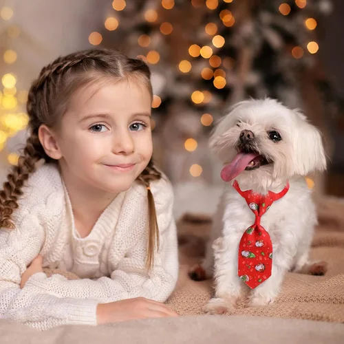 Vista 7 de Talltalk 120 corbatines para mascotas para el día de San Valentín, corbatín ajustable para perro, gato, decoración a granel para cachorros