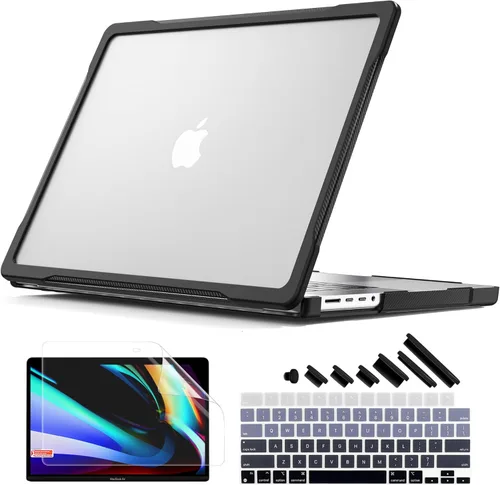 Vista 11 de Batianda Funda resistente para MacBook Pro de 14 pulgadas 2026 2025 M5 M4 M3 M2 Pro/Max Chip, soporte plegable ergonómico