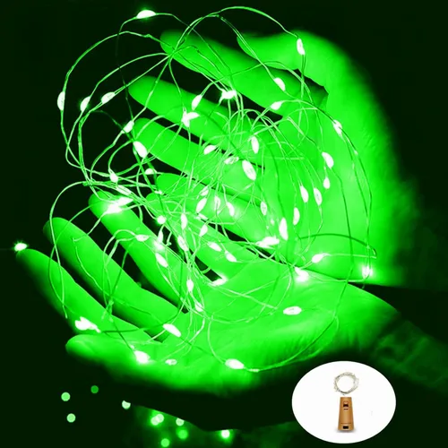 Vista 9 de Luces para botellas, 20 luces LED de corcho para botellas de vino, batería (incluida), guirnalda de luces rojas para bricolaje, tarros, iluminación