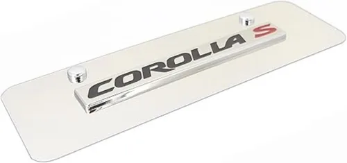 Vista 3 de Au-TOMOTIVE GOLD INC. Placa de matrícula con licencia oficial para Toyota Corolla S (cromado)