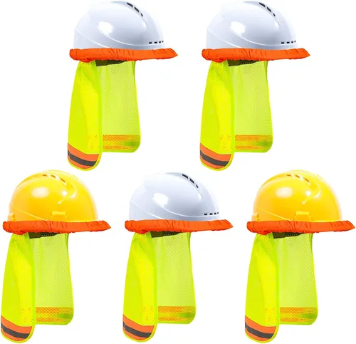 Vista 13 de TCCFCCT Parasol para sombrero duro, escudo de cuello de ala completa, 2 paquetes, casco duro no incluido