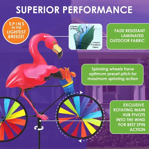 Vista 4 de Premier Kites 20 pulgadas bicicleta Spinner - Flamingo