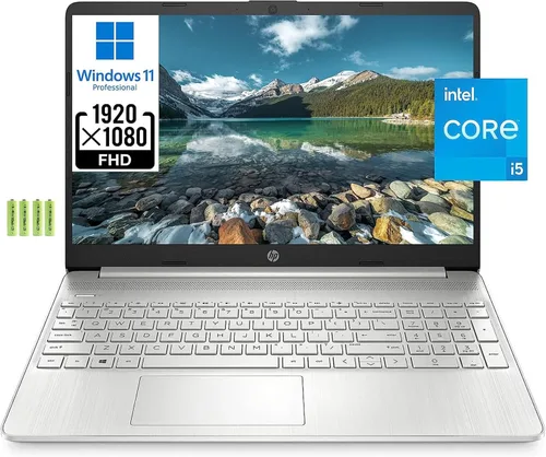 HP 15 Computadora portátil de negocios Full HD de 15.6 pulgadas [Windows 11 Pro] Intel 4-core i5-1135G7 (Beats i7-1065G7) 16GB RAM 512GB PCIe SSD