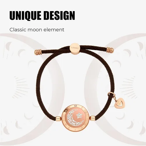 Vista 4 de TOTWOO Pulsera individual Pulsera de relación de larga distancia para parejas Regalo de joyería inteligente para ella y para él