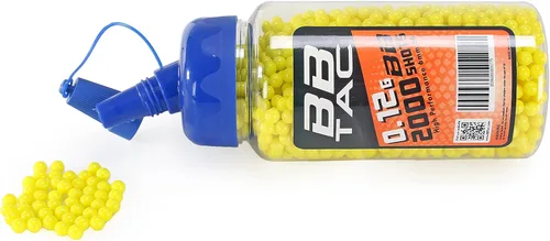 Vista 4 de BBTac Airsoft BB 0.236 in Pulido 2000 Botella Redonda - Amarillo