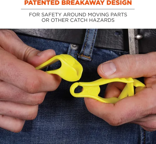 Vista 6 de Ergodyne Squids 3405 - Pinza para guantes con clip para cinturón, paquete de 6, color lima