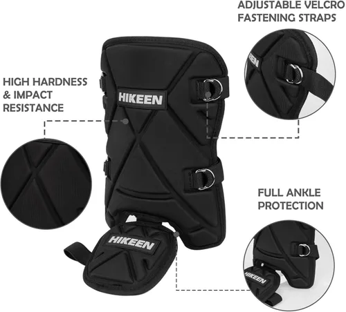Vista 2 de Hikeen Baseball Leg Guard Batter's Shin and Foot Shield with Adjustable Straps Batting Softball Gear Suitable for Right Hand & Left Hand Hitters