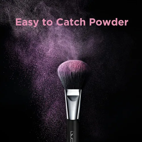 Vista 4 de Juego de brochas de maquillaje de viaje con bolsa, 5 piezas de doble extremo portátil, mini brochas cosméticas para base, sombra de ojos, labios