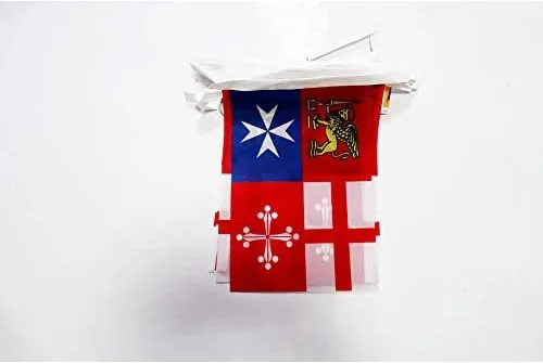 Vista 281 de Guatemala 19.7 ft BUNTING Flag 20 banderas 9'' x 6'' - Banderas de cuerda guatemalteca 5.9 x 8.3 in - AZ FLAG