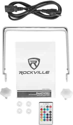 Vista 9 de 2 Rockville Best PAR 60 - Luces de lavado recargables blancas inalámbricas DMX+RGBWA+UV