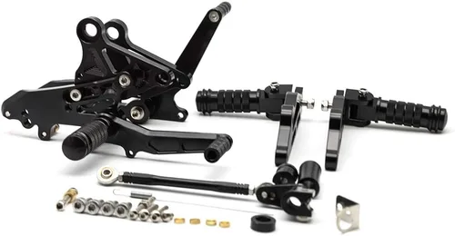 Vista 4 de FXCNC CNC Grom Billet - Juego de clavijas traseras para motocicleta, reposapiés totalmente ajustables, compatible con GROM MSX125 2012 2013 2014