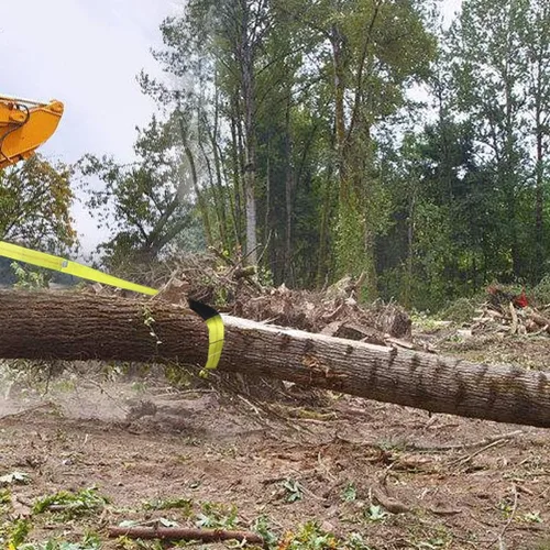 Vista 4 de Correas de elevación de 6.5 x 2 pulgadas, resistentes y planas, correas de elevación de capacidad de 13,000 libras, correas de nailon