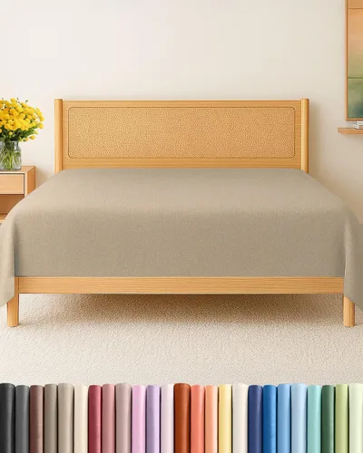 Vista 55 de Sábana encimera de bolsillo profundo, más suave que el algodón egipcio, 1 sábana encimera para colchón tamaño King