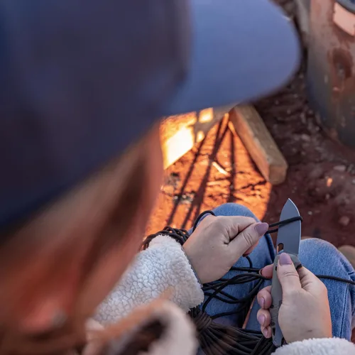 Vista 7 de Gerber Gear Scout - Navaja de bolsillo con hoja de 3.2" de filo liso, cuchillo plegable - Equipo y engranaje EDC - Micarta