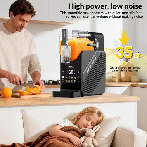 Vista 5 de Slushie Machine 88 oz, 7-in-1 Slushy Machine for Home, Professional Frozen Drink Maker with LED Display, Auto-Clean, No Ice Needed, for Frozen