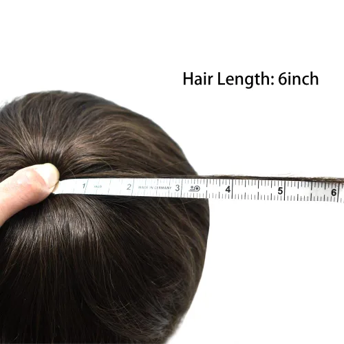 Vista 316 de Toupee - Sistemas de reemplazo de cabello para hombre, encaje frontal suizo, nudo blanqueado, pieza de cabello humano natural