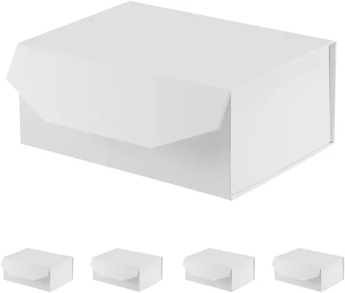 Vista 72 de 5 cajas de regalo rosa con cinta de 9.5 x 7 x 4 pulgadas, caja de regalo resistente con tapa para embalaje de regalo, cajas de almacenamiento