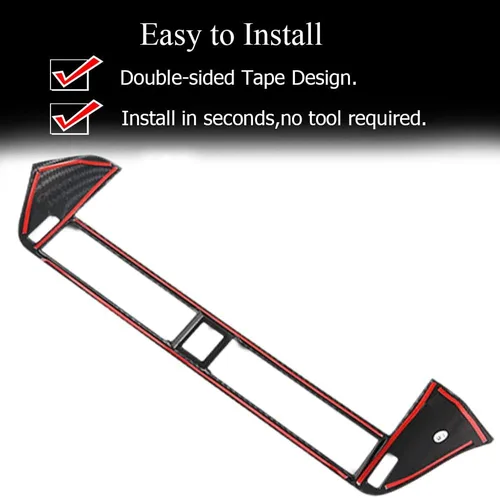 Vista 6 de XITER Marco de Cubierta de Ventilación de Aire de Consola Estilo Fibra de Carbono ABS Panel de Control Central Cubierta de Moldura de Ventilación