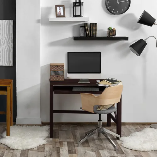 Vista 10 de Casual Home Montego - Escritorio plegable con bandeja extraíble, color espresso