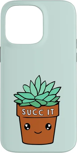 Vista 21 de iPhone 16 Succ It - Cute Succulent Plant Lovers Gardening Theme Case