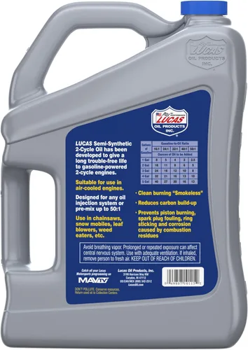 Vista 2 de Aceite semisintético de 2 ciclos, de la marca Lucas Oil