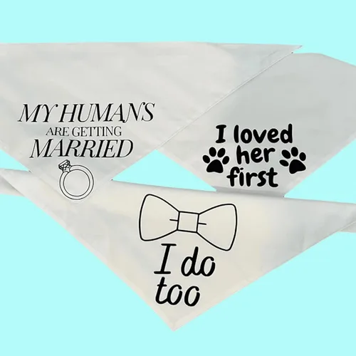 Vista 6 de Bandanas en blanco para perros pequeños, 3 unidades, bufanda triangular blanca sólida de algodón de primera calidad, diseño personalizado