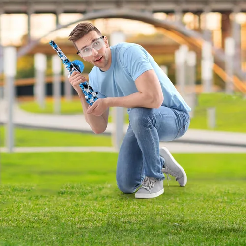 Vista 4 de MARSIDON Juego de 2 salpicaduras de gel eléctricas, lanzadores de salpicaduras automáticos, juego de equipo al aire libre, a partir de 14 años