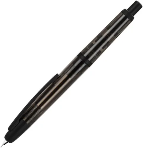 Vista 13 de Jinhao - Pluma estilográfica retráctil de 20 presiones, punta extrafina con juego de convertidor de tinta (clip negro blanco)
