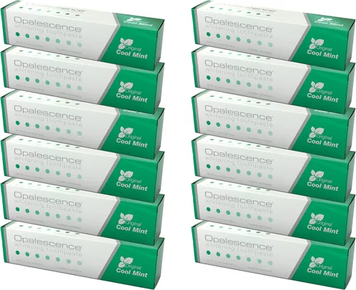 Vista 11 de Opalescence Pasta dental blanqueadora de dientes Opal (paquete de 3) – Fórmula original Cool Mint – Cuidado bucal, sin gluten – 4.7 onzas fabricada