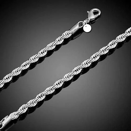 Vista 3 de wpOP59NE Women's Bracelet 925 Sterling Silver Twist Bangle Cuff Charm Clasp Party Jewelry for Loved Ones